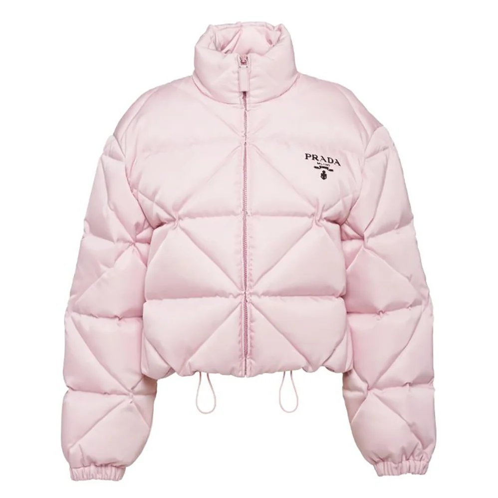 Prada Re-Nylon Gabardine Cropped Down Jacket for Women