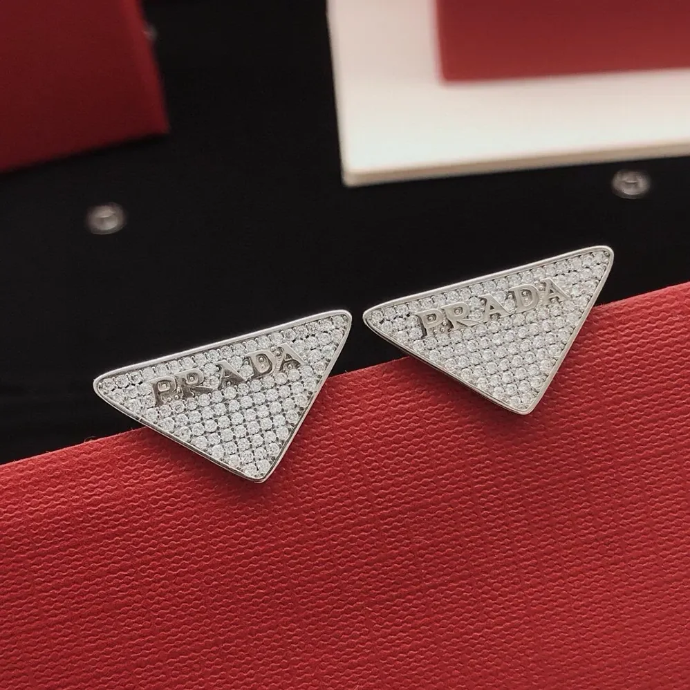 Prada Crystal Logo Jewels Earring for Women