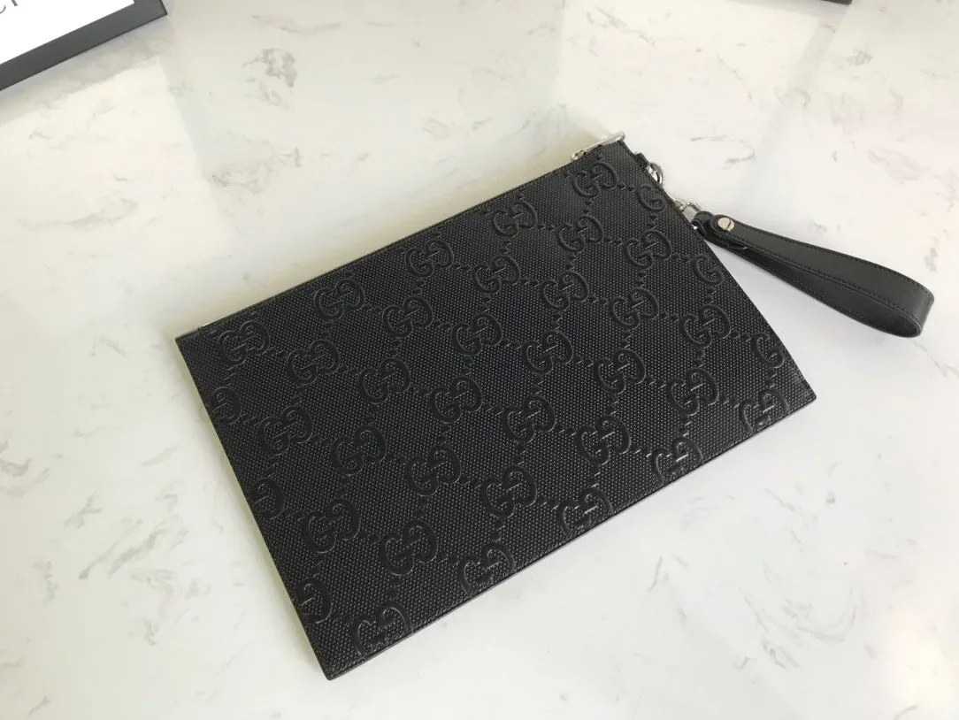 Gucci GG Embossed Pouch Black , Pouch / for Men Gucci GG Embossed Pouch Black , Pouch / for Men