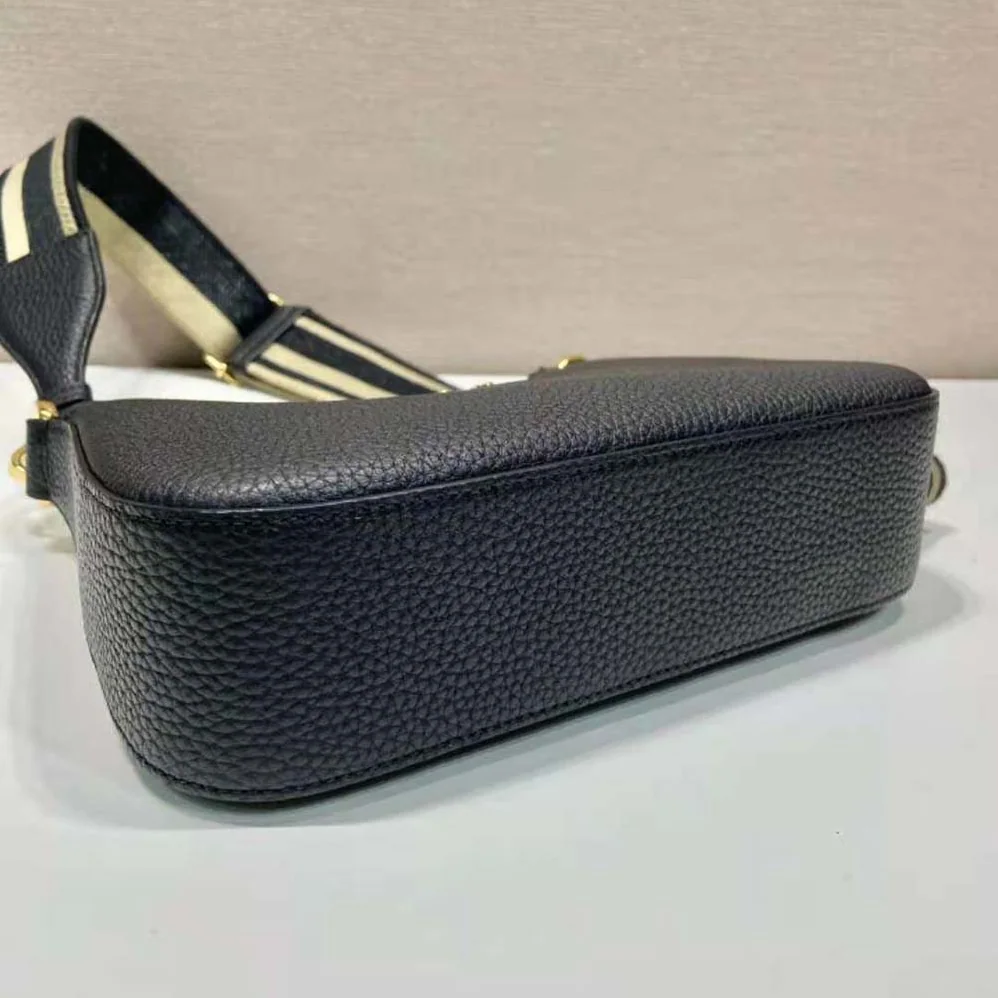 Prada Leather Shoulder Bag for Women in Black
