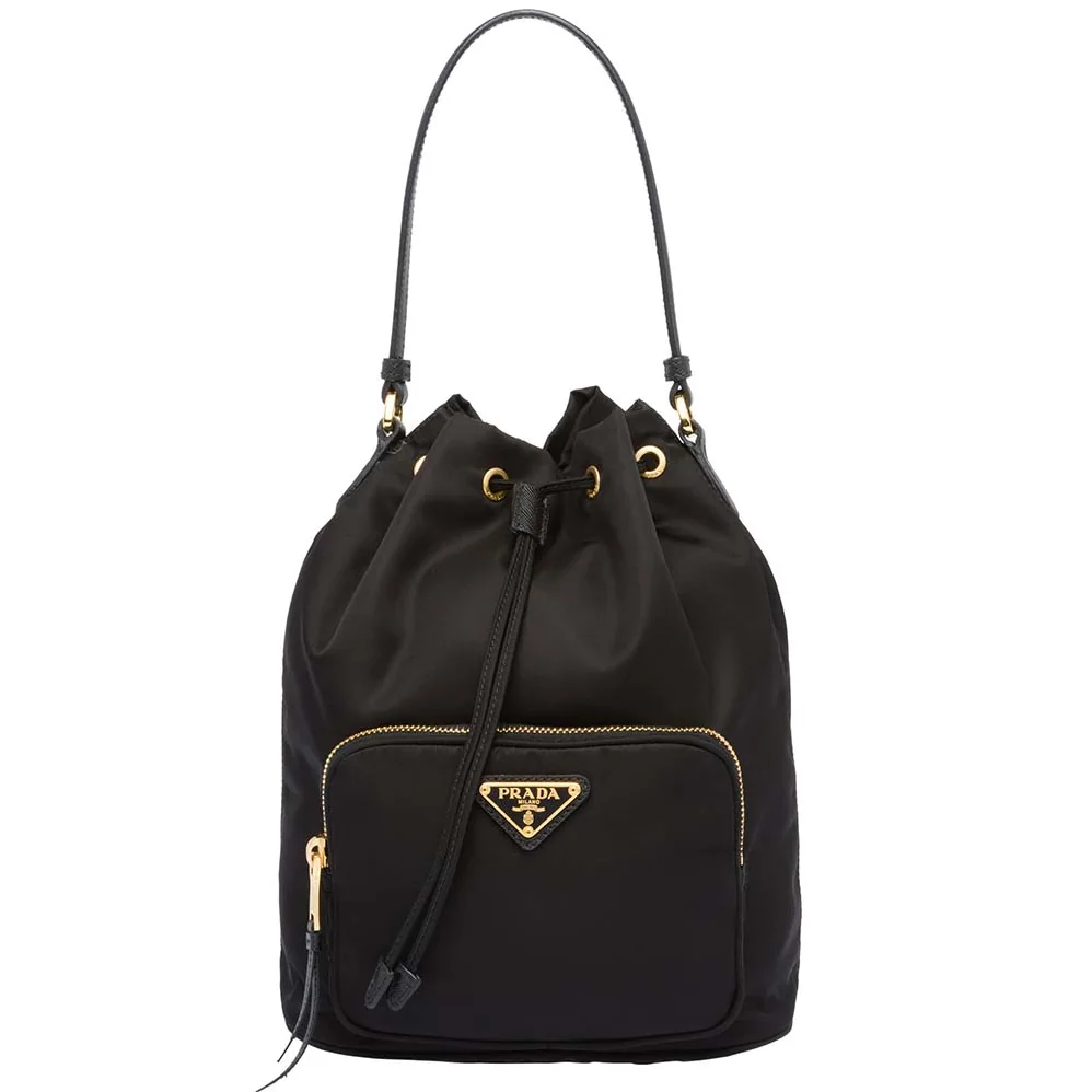 Prada Nylon Shoulder Bag for Women in Black Prada Nylon Shoulder Bag for Women in Black