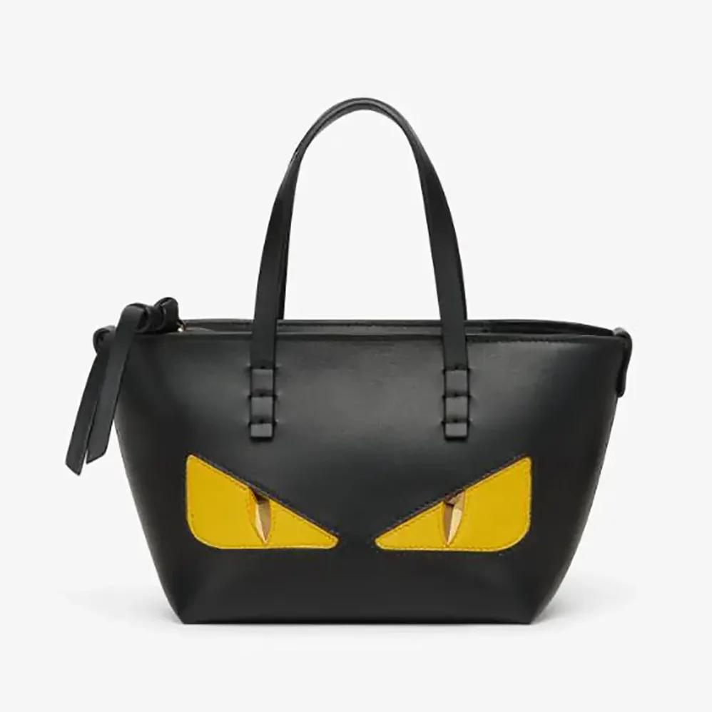 Fendi Ubisex Roll Mini Lunar New Year Black Leather Mini in bag