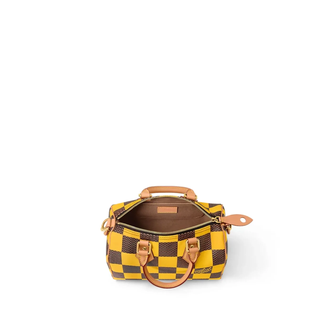 Louis Vuitton Speedy 25 Bandouliere Top Handle Bag / Damier Pop Yellow Gold Hardware