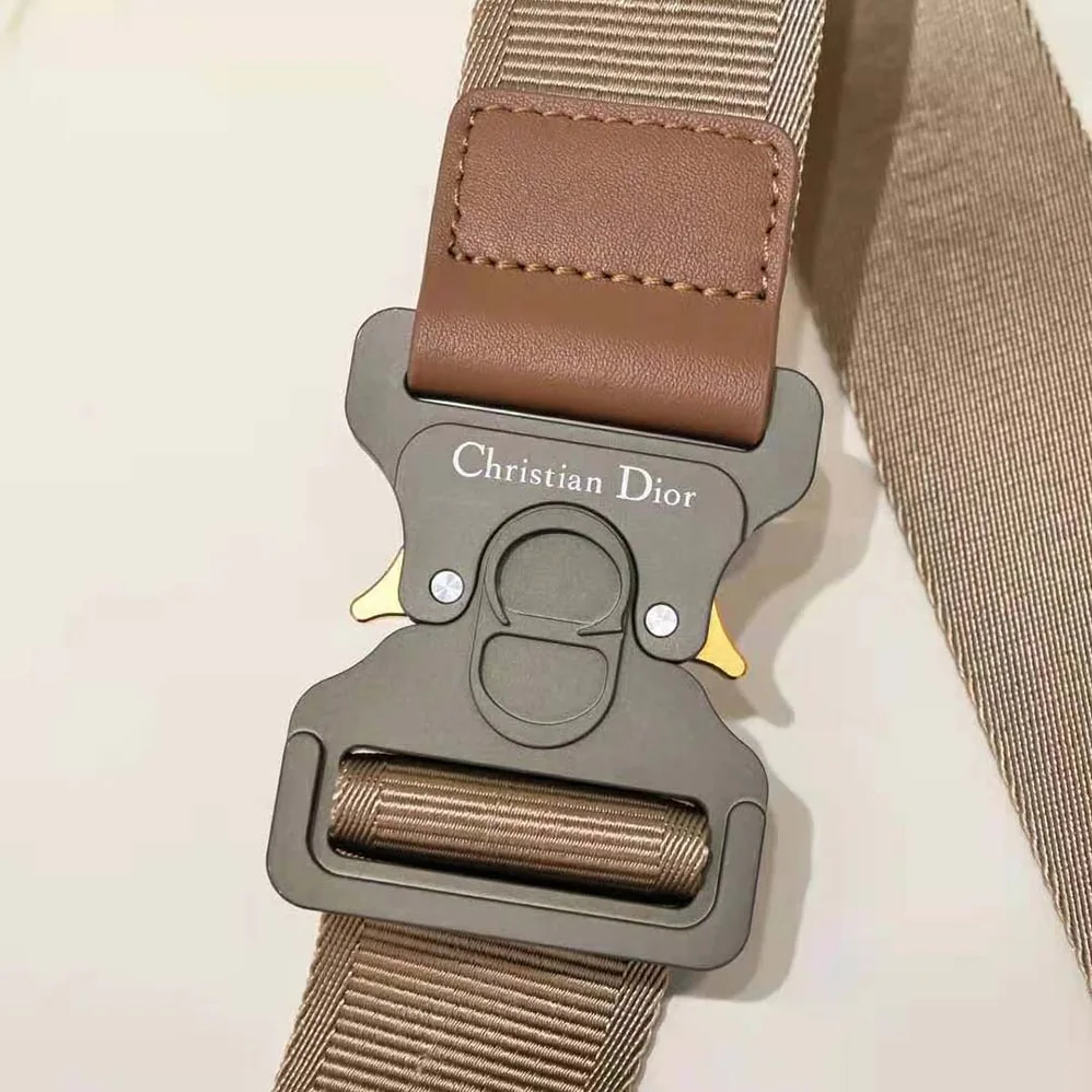 Dior Saddle Bag Coffee CD Diamond Canvas and Smooth Calfskin for Men Dior Saddle Bag Coffee CD Diamond Canvas and Smooth Calfskin for Men