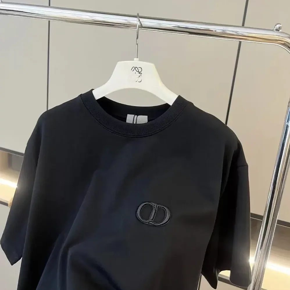 Dior CD Icon T-Shirt Regular Fit Black Cotton Jersey for Men Dior CD Icon T-Shirt Regular Fit Black Cotton Jersey for Men