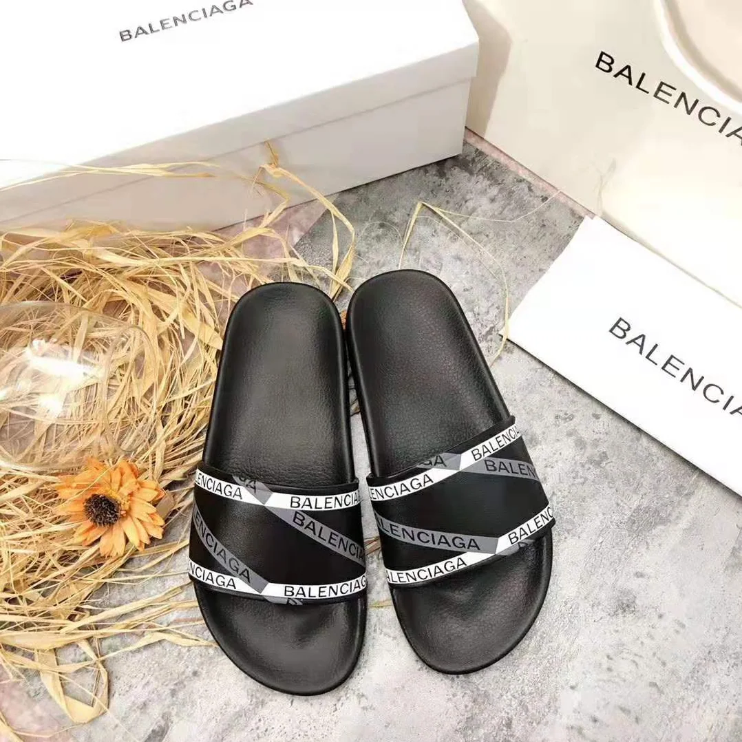 Balenciaga Monogram Pool Slide Sandals Pool Slide in Rubber for Men