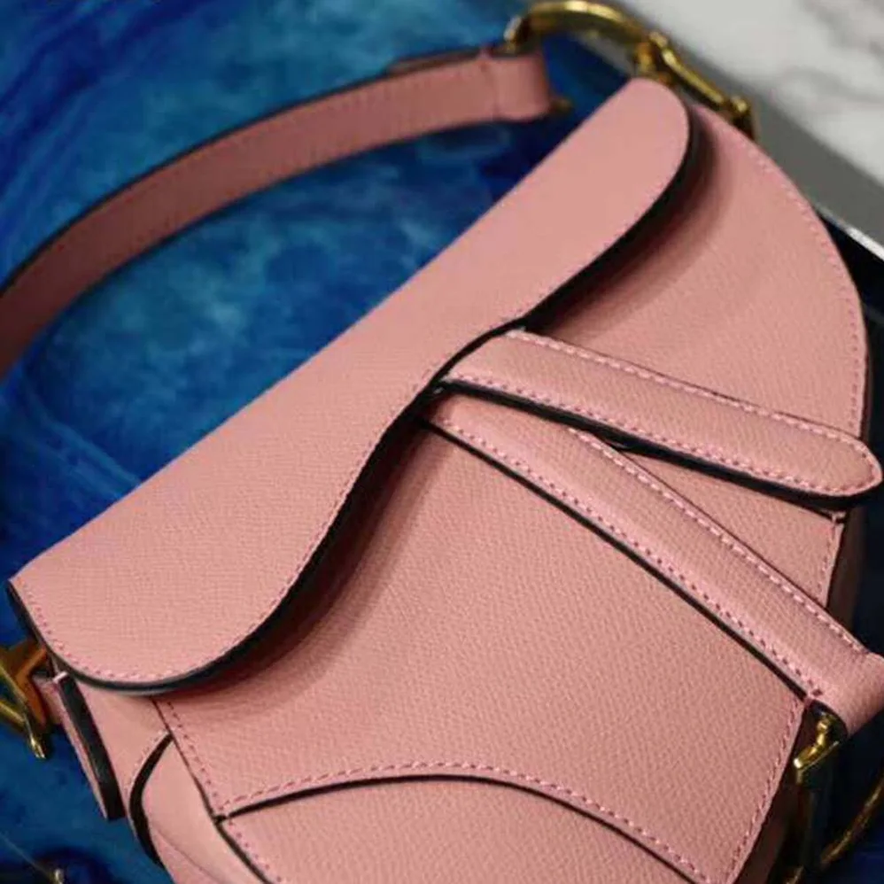 Dior Mini Saddle Bag in Calfskin for Women in Pink