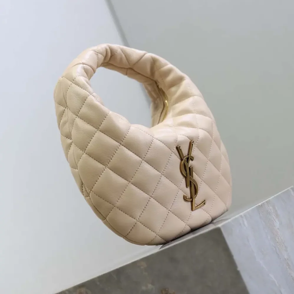 Saint Laurent YSL Icarino In Quilted Nappa for Women in Beige Saint Laurent YSL Icarino In Quilted Nappa for Women in Beige
