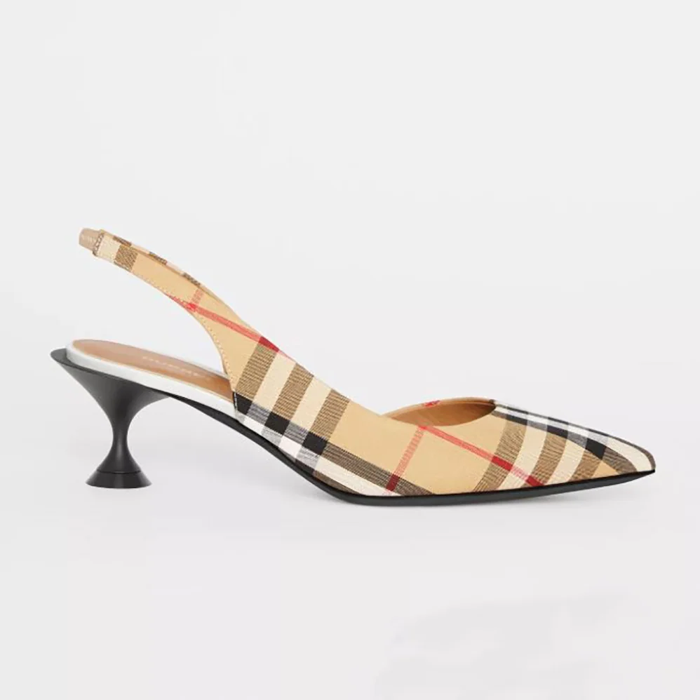 Burberry Vintage Check Slingback Pumps for Women