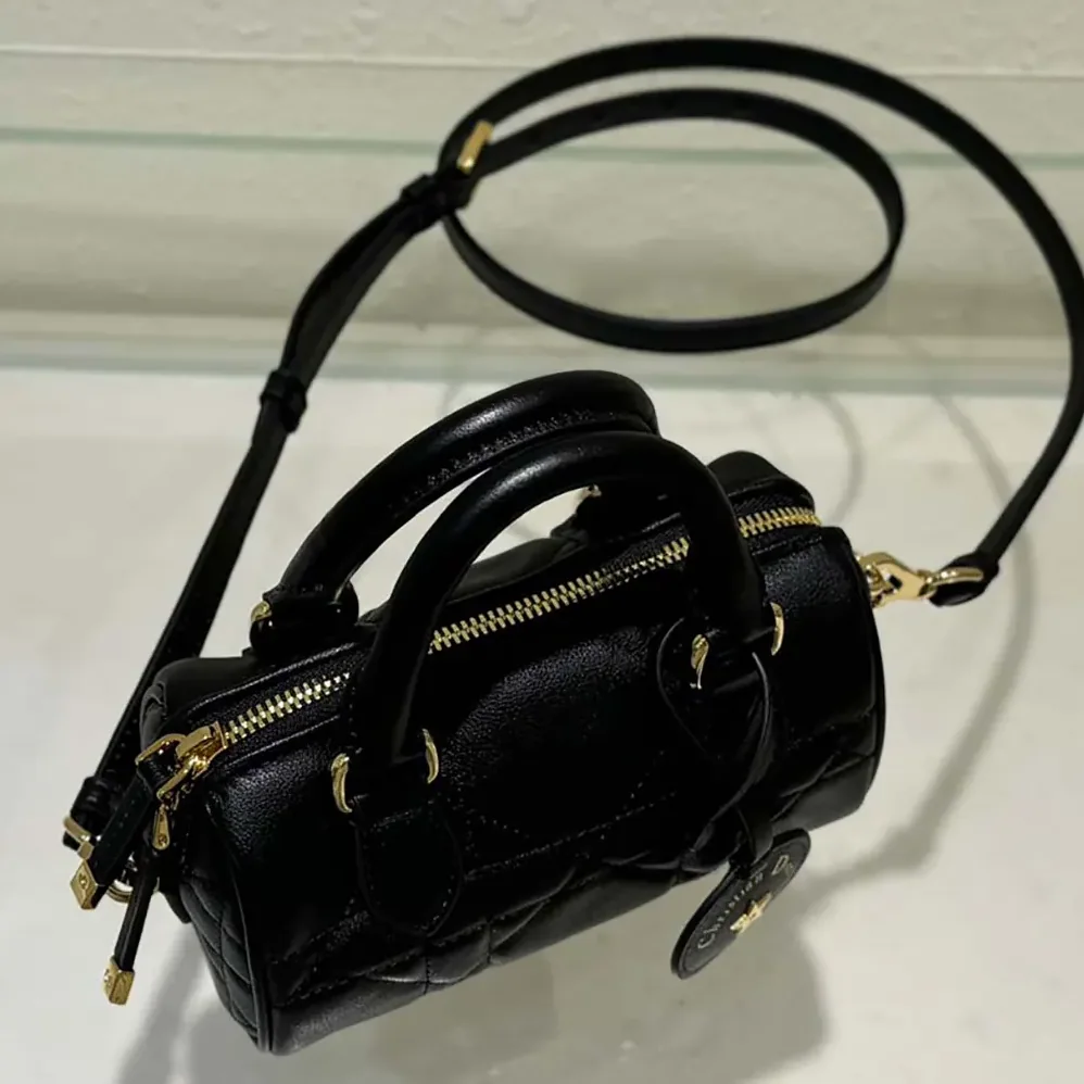 Dior Nano Dior Groove 17 Bag Black Macrocannage Calfskin for Women Dior Nano Dior Groove 17 Bag Black Macrocannage Calfskin for Women