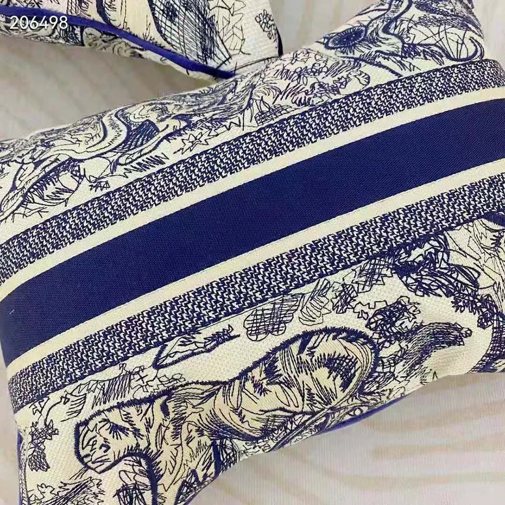 Dior Large Rectangular Pillow Blue Toile de Jouy for Women Dior Large Rectangular Pillow Blue Toile de Jouy for Women