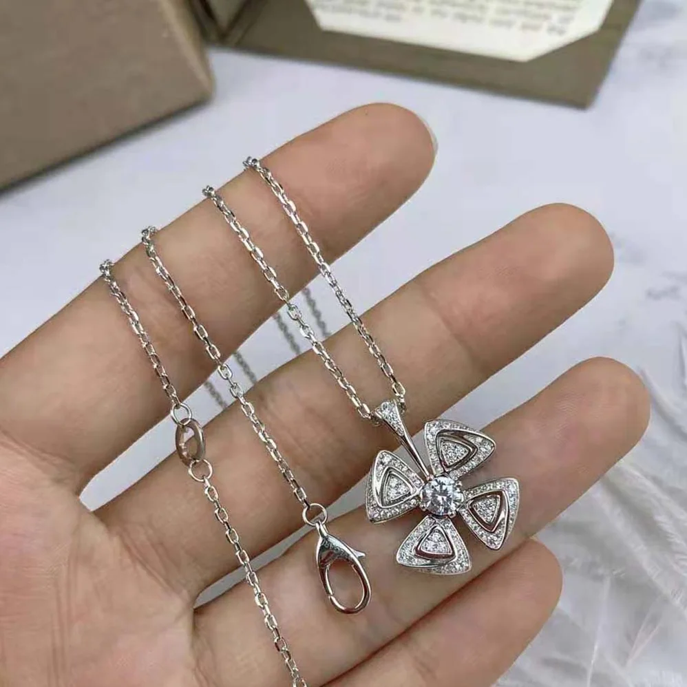 Bvlgari Fiorever 18 KT White Gold Necklace for Women Bvlgari Fiorever 18 KT White Gold Necklace for Women