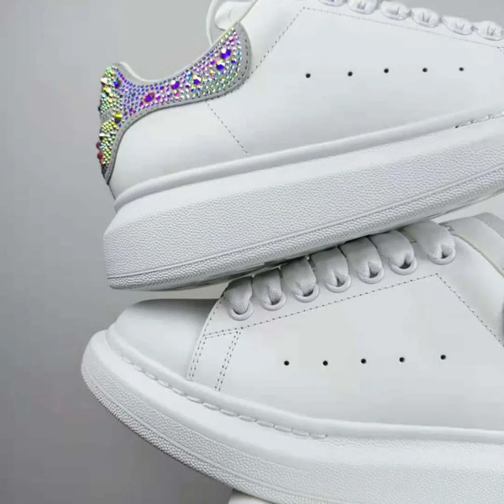 Alexander Mcqueen Oversized Sneaker in White for Women Alexander Mcqueen Oversized Sneaker in White for Women