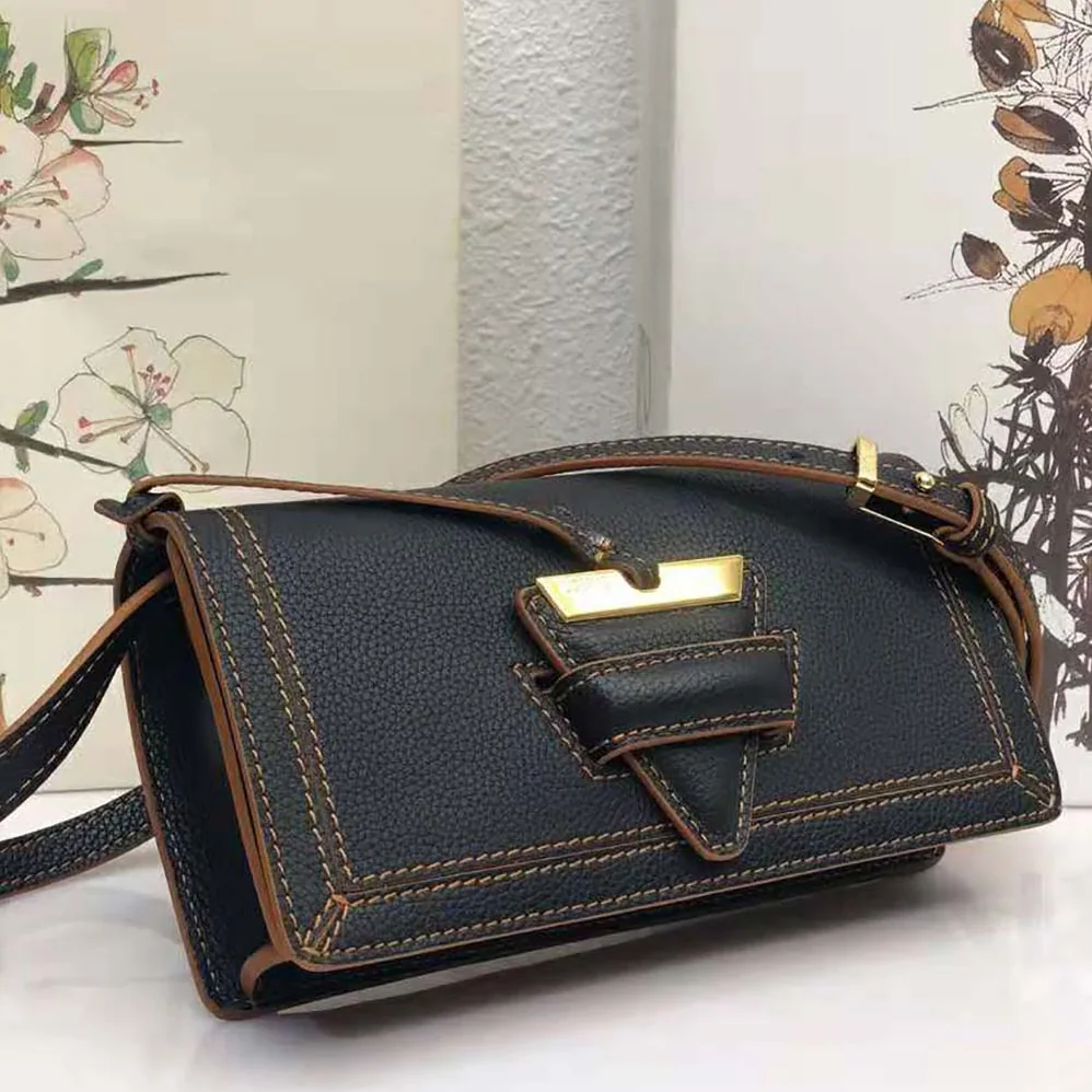 Loewe Mini Barcelona Soft Bag in Soft Grained Calfskin for Women in Black Loewe Mini Barcelona Soft Bag in Soft Grained Calfskin for Women in Black