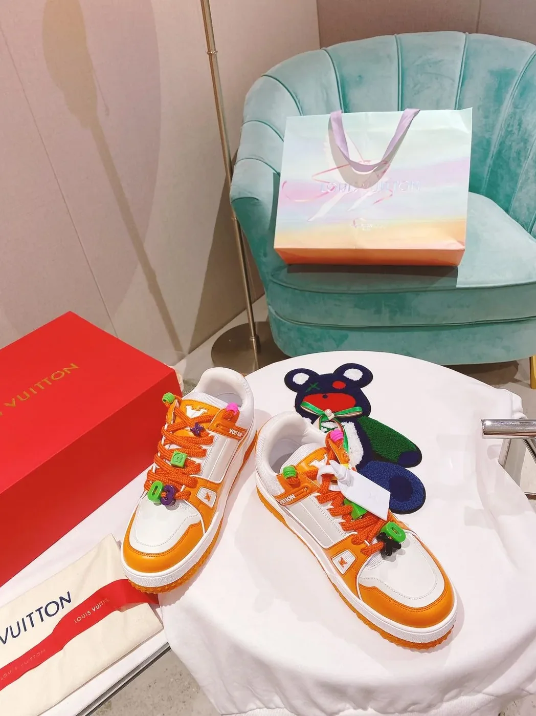 Louis Vuitton LV Trainer Sneaker Orange for Women