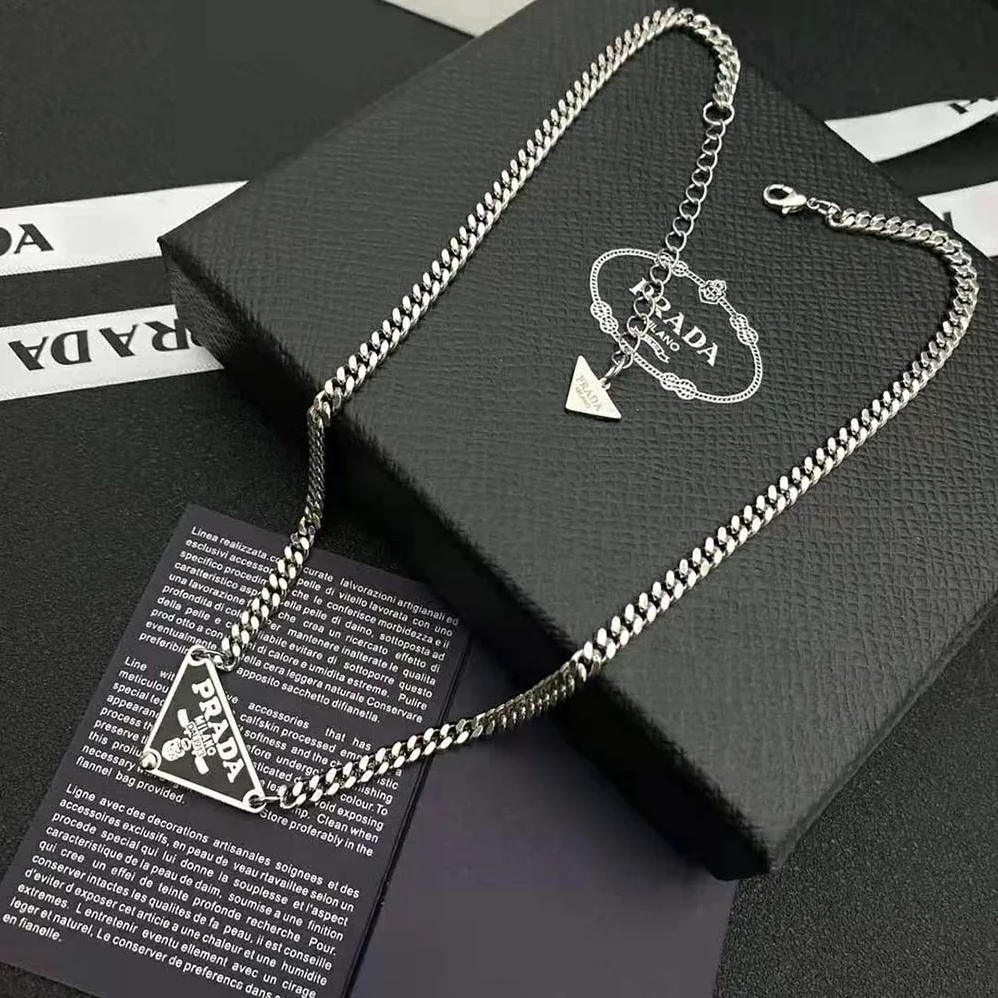 Prada Symbole Necklace for Women in Black Prada Symbole Necklace for Women in Black