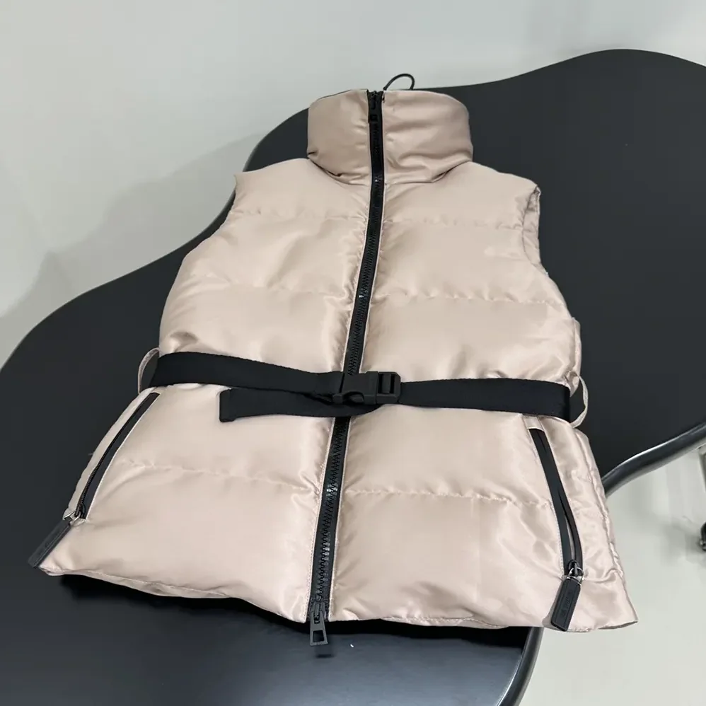 Dior DiorAlps Belted Puffer Vest Pink Quilted Technical Taffeta for Women