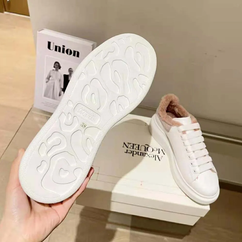 Alexander Mcqueen Oversized Sneaker Pink Smooth Calf Leather for Women Alexander Mcqueen Oversized Sneaker Pink Smooth Calf Leather for Women
