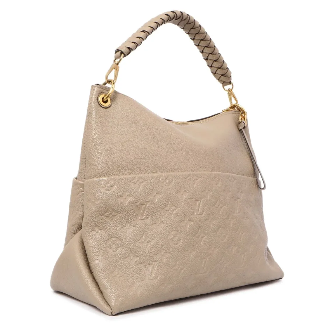 Louis Vuitton Maida Hobo Bag / Beige Monogram Empreinte Gold Hardware