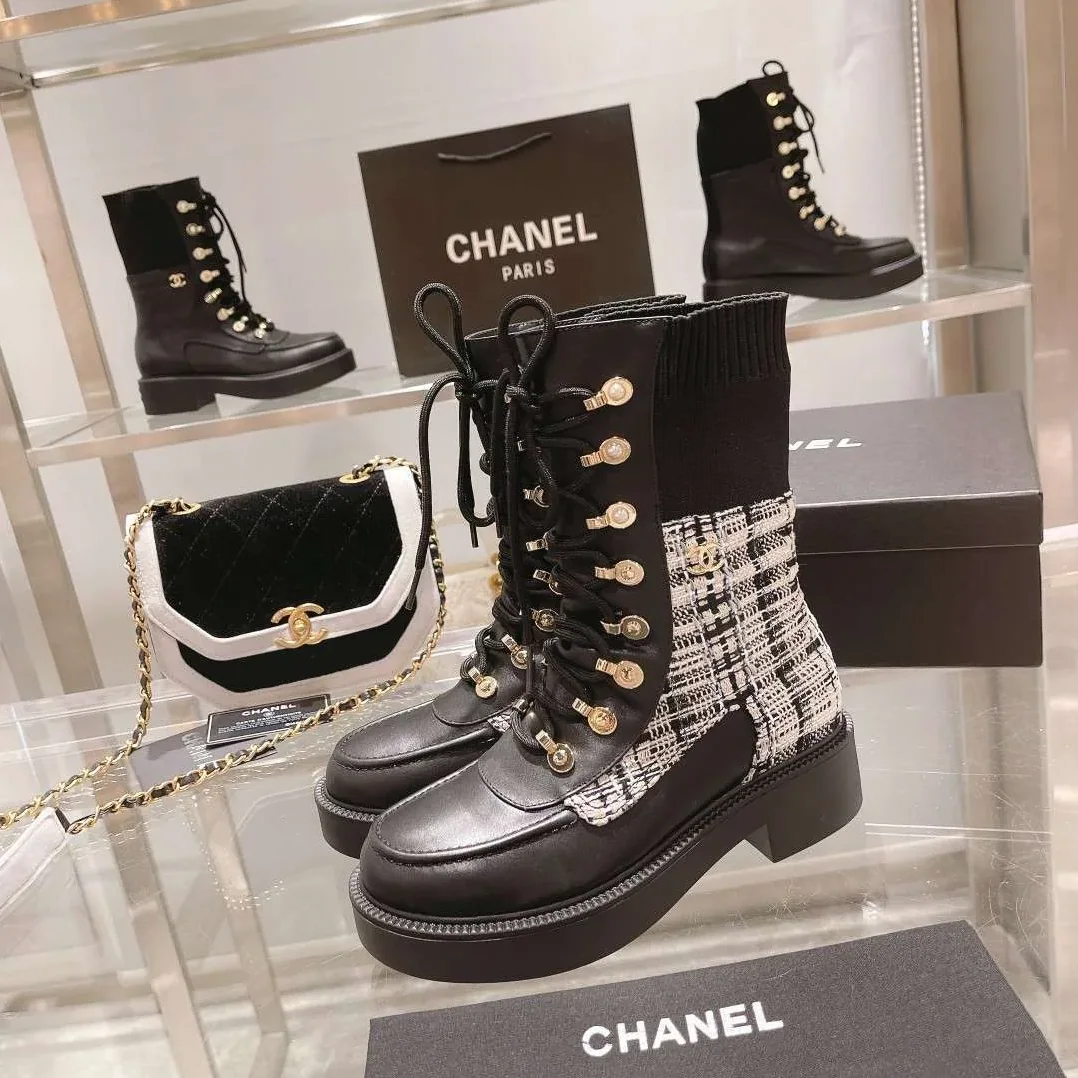Chanel Short Boots Black Chanel Short Boots Black