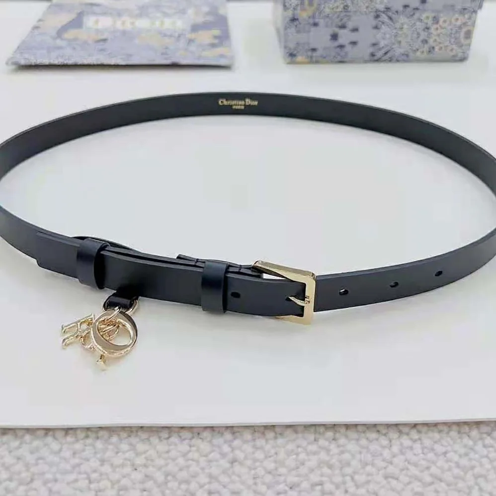 Dior Miss Dior Belt Black Smooth Calfskin 20 MM for Women Dior Miss Dior Belt Black Smooth Calfskin 20 MM for Women