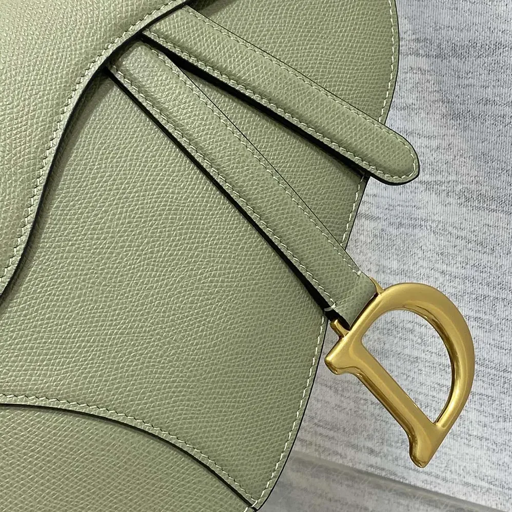 Dior Saddle Bag with Strap Cedar Green Grained Calfskin for Women Dior Saddle Bag with Strap Cedar Green Grained Calfskin for Women