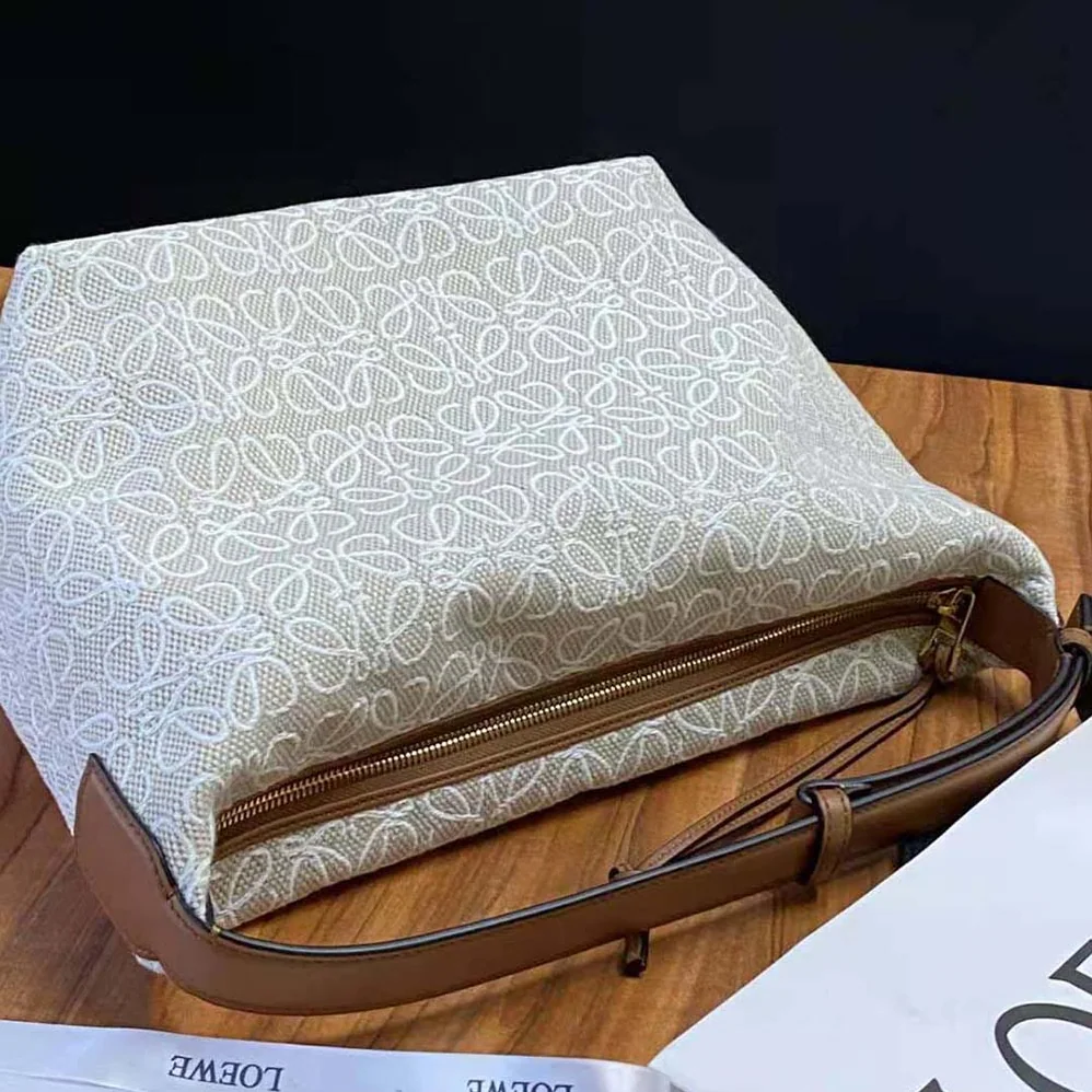 Loewe Cubi Bag in Anagram Jacquard and Calfskin for Women Loewe Cubi Bag in Anagram Jacquard and Calfskin for Women