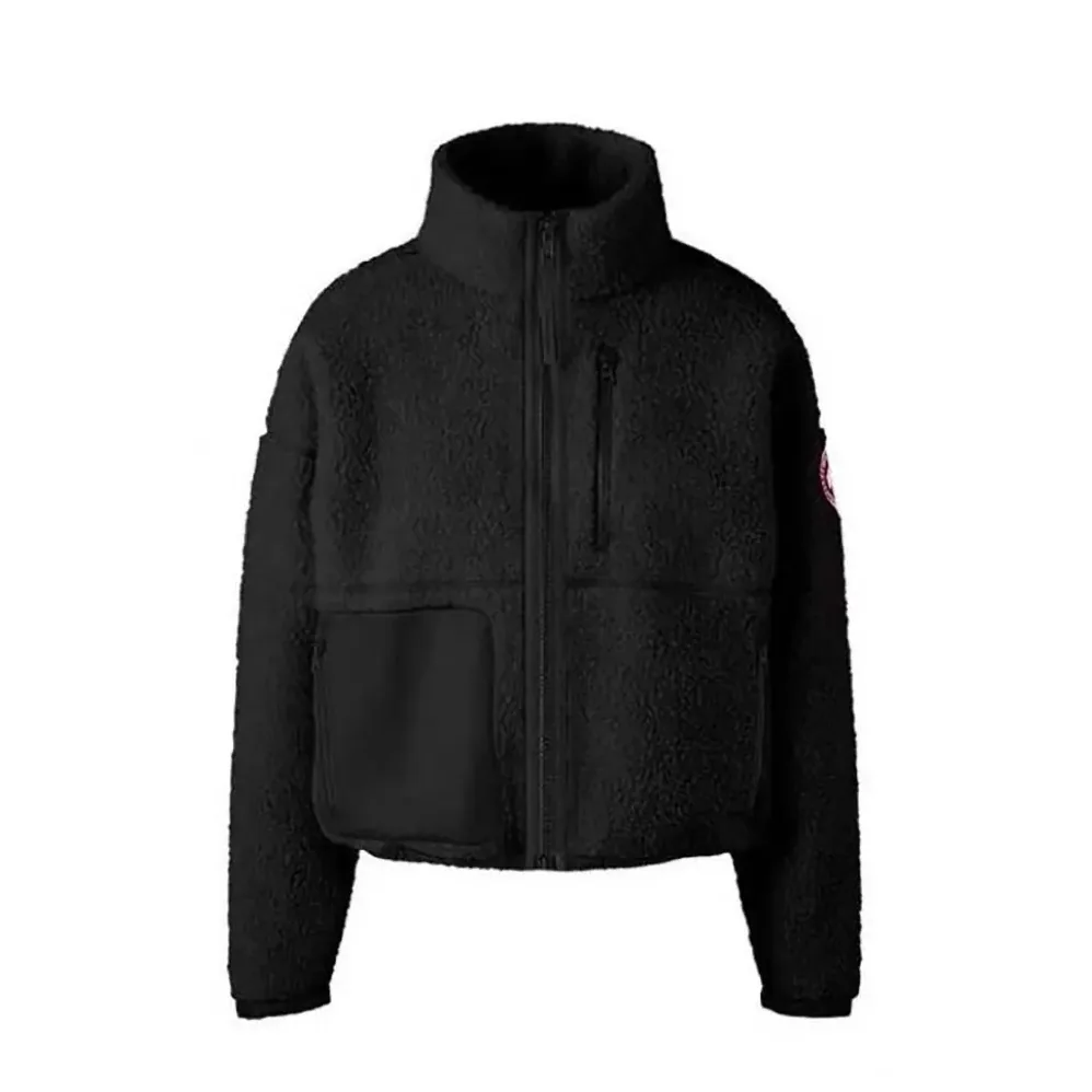 Canada Goose Beige Simcoe Fleece Jacket for Women in Black Canada Goose Beige Simcoe Fleece Jacket for Women in Black