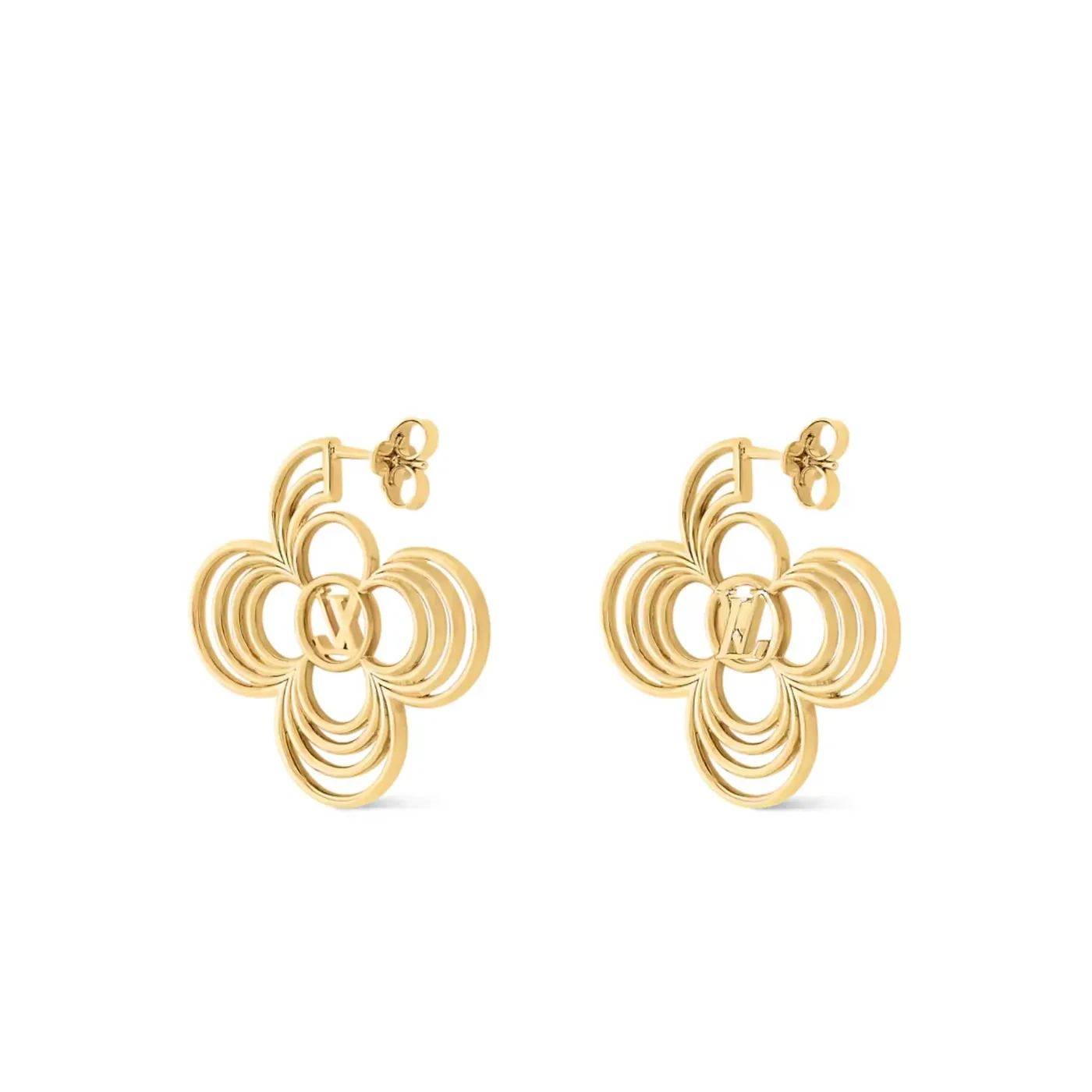 Louis Vuitton LV Breeze Earrings Gold in Toned Louis Vuitton LV Breeze Earrings Gold in Toned