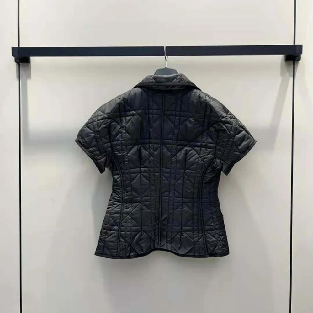 Dior Fitted Jacket with Puff Sleeves Black Cloqué for Women in Effect Technical Jacquard