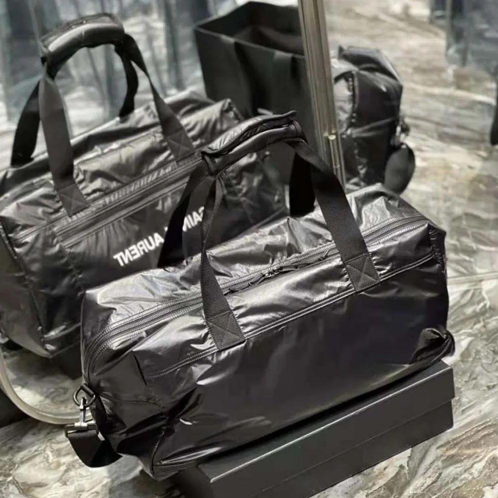 Saint Laurent YSL Nuxx Duffle in Nylon for Men in Black Saint Laurent YSL Nuxx Duffle in Nylon for Men in Black