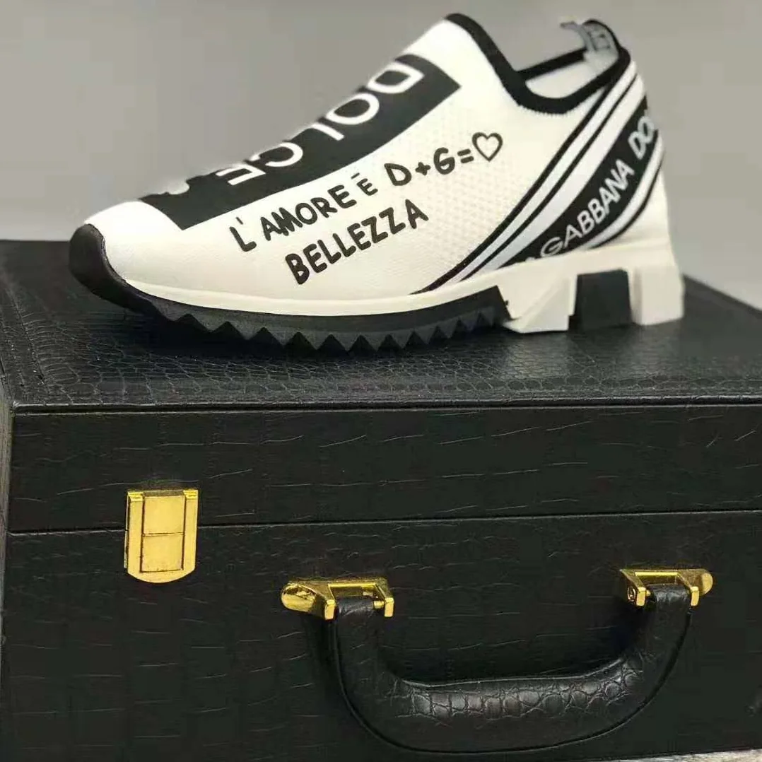 Dolce Gabbana D&G Graffiti Print Sorrento Sneakers for Unisex in White Dolce Gabbana D&G Graffiti Print Sorrento Sneakers for Unisex in White