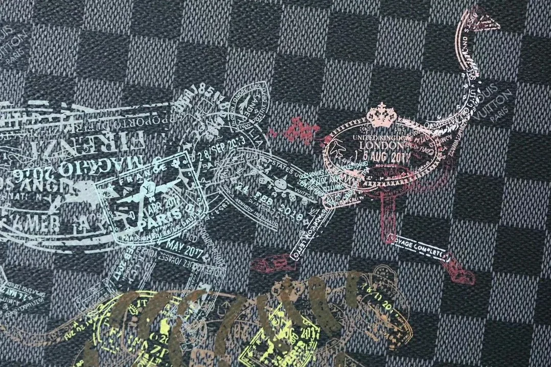 Louis Vuitton Pochette Voyage MM Damier Graphite Stamps Canvas