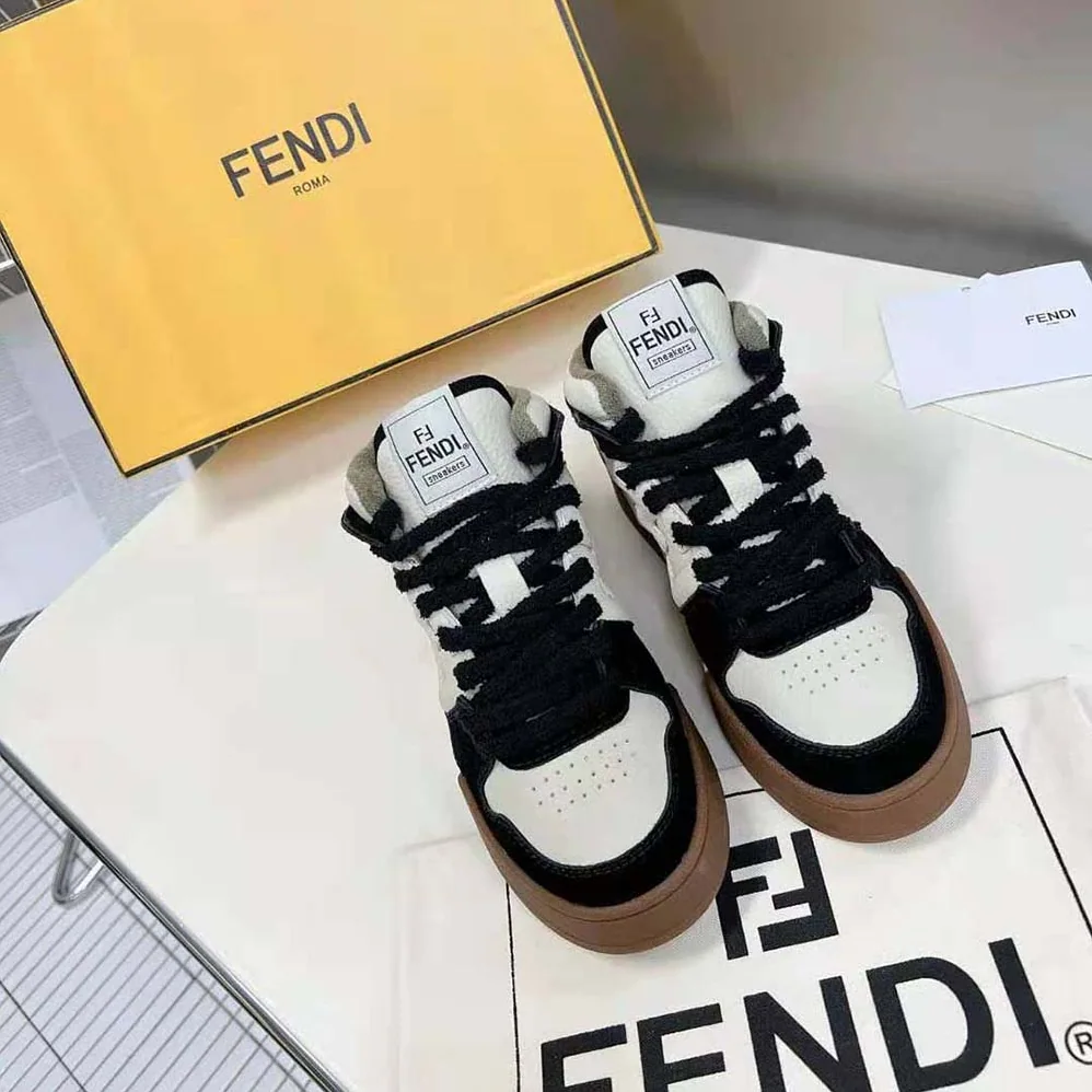 Fendi Fendi Match Black Leather High for Women in Tops Fendi Fendi Match Black Leather High for Women in Tops