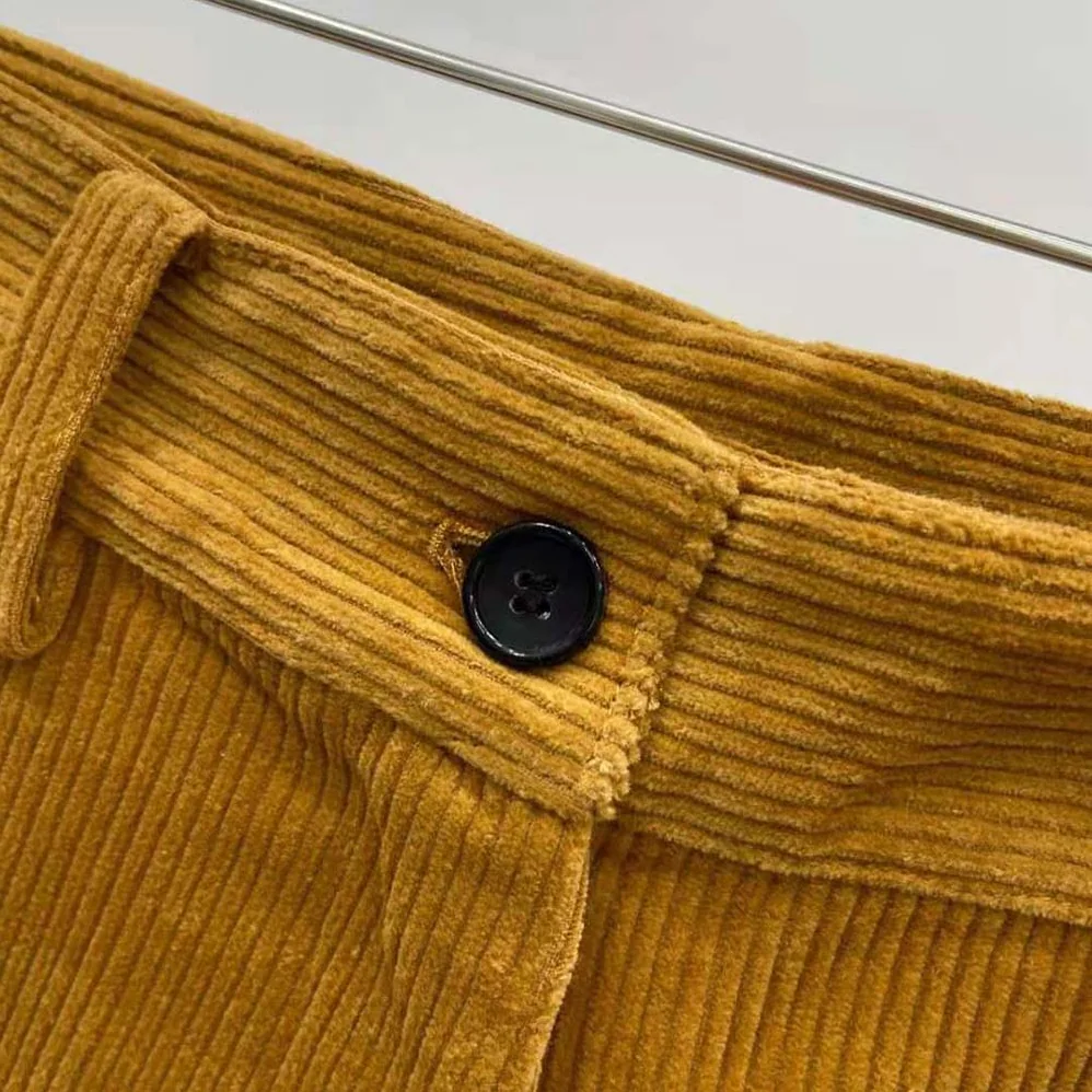 Miu Miu Corduroy Shorts with Embroidered Logo for Women in Brown