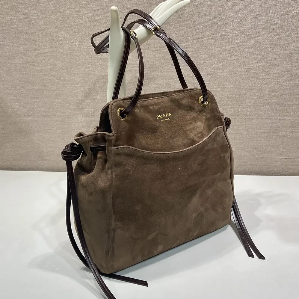 Prada Carry Medium Suede Tote Bag for Women Prada Carry Medium Suede Tote Bag for Women