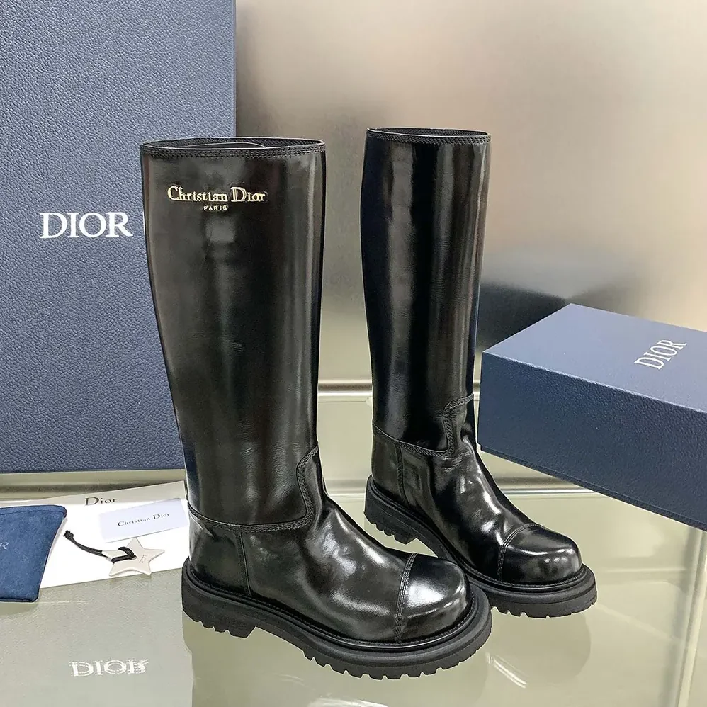 Dior Diorebel Boot Black Brushed Calfskin for Women