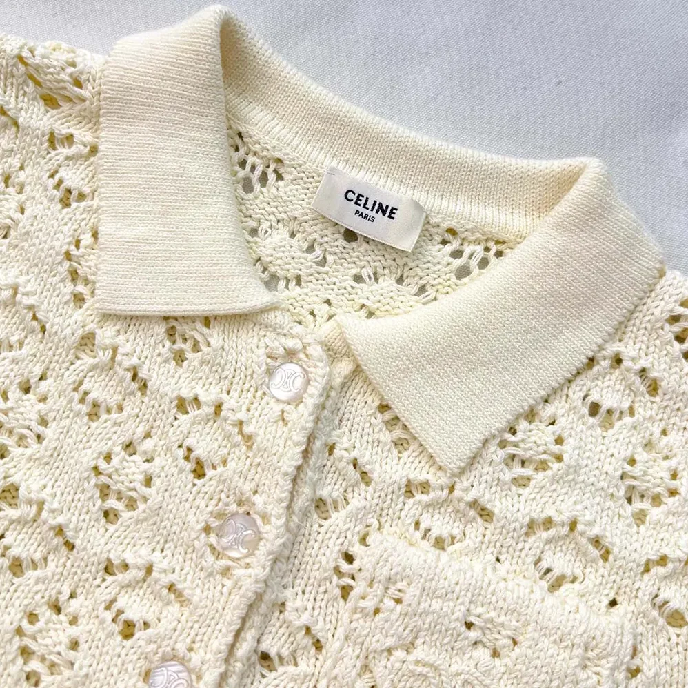 Celine Mini Dress in Cotton Pointelle for Women Celine Mini Dress in Cotton Pointelle for Women