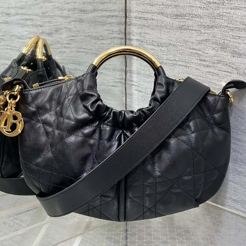 Dior Walk in Dior Purse Black Macrocannage Calfskin for Women Dior Walk in Dior Purse Black Macrocannage Calfskin for Women