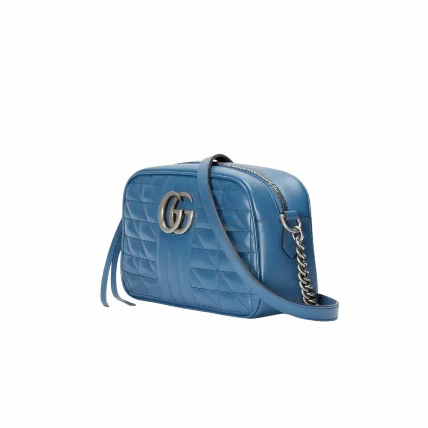 Gucci Marmont Matelasse Shoulder Bag in Blue Palladium Hardware Gucci Marmont Matelasse Shoulder Bag in Blue Palladium Hardware