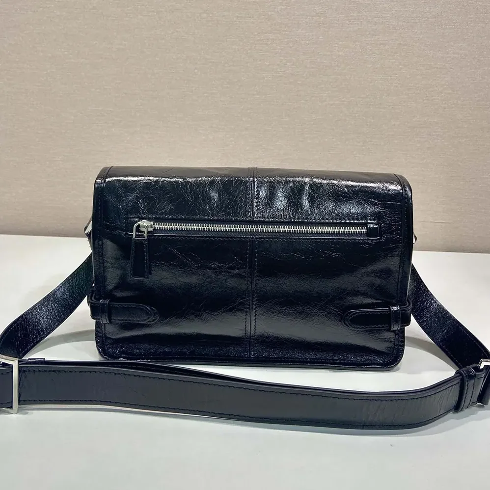 Prada Leather Shoulder Bag for Women in Black