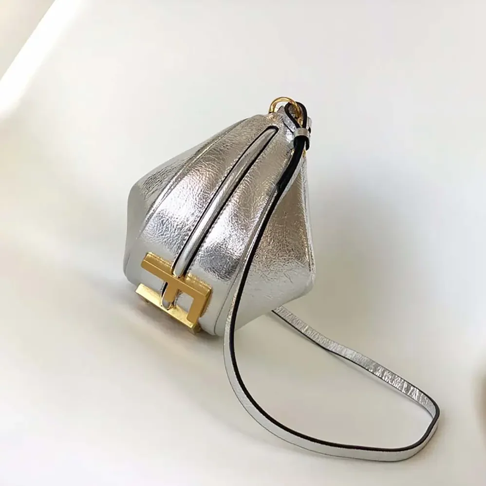 Fendi Fendigraphy Mini Silver Leather Mini for Women in bag Fendi Fendigraphy Mini Silver Leather Mini for Women in bag
