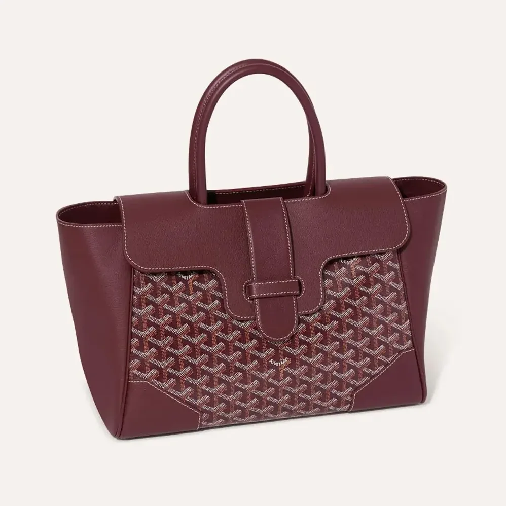 Goyard Saïgon Tote Bag for Women in Burgundy Goyard Saïgon Tote Bag for Women in Burgundy