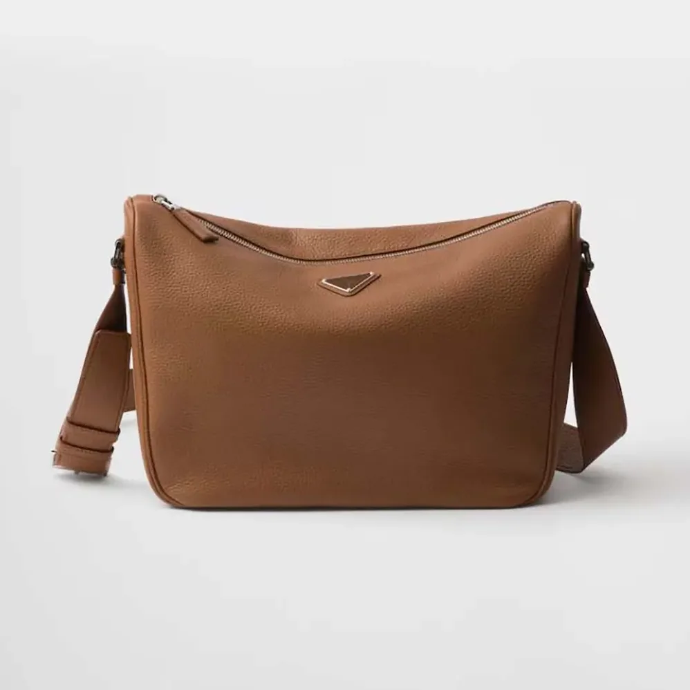 Prada Leather Shoulder Bag for Unisex in Brown