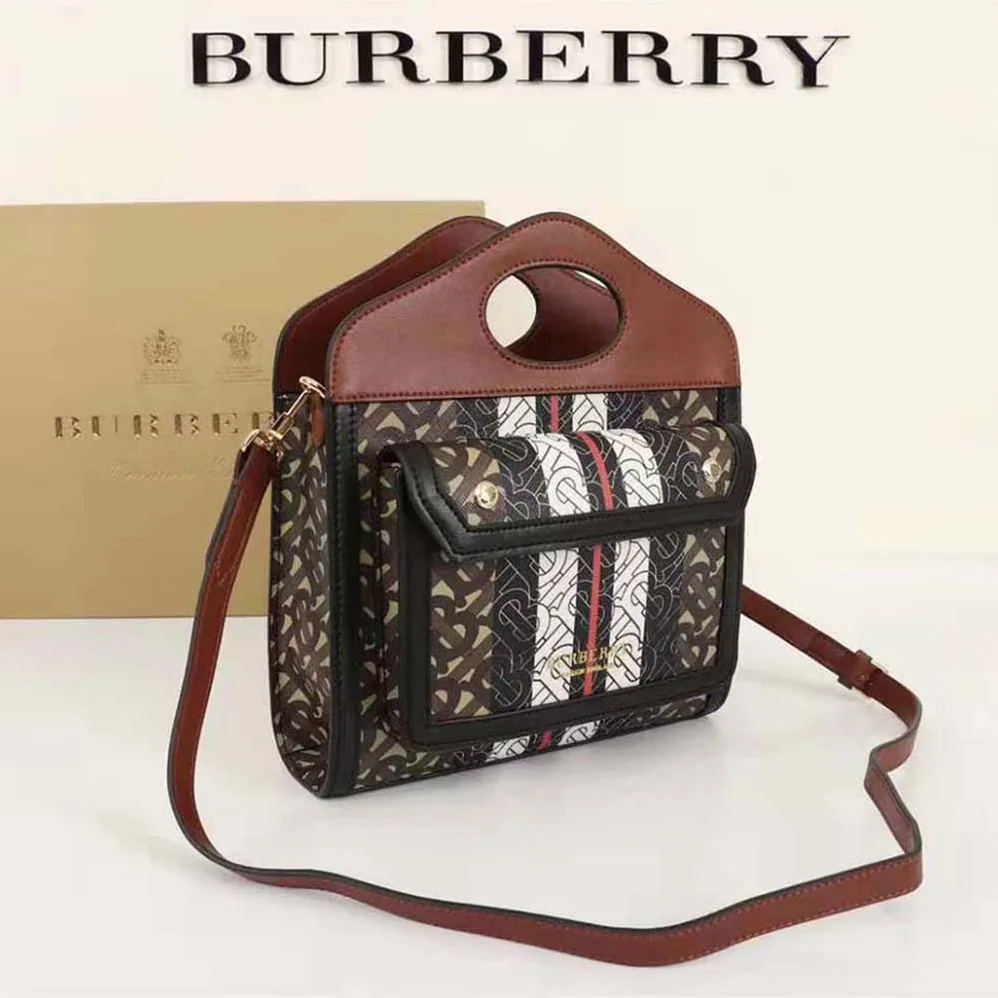 Burberry Mini Monogram Stripe E for Women in canvas Pocket Bag Burberry Mini Monogram Stripe E for Women in canvas Pocket Bag