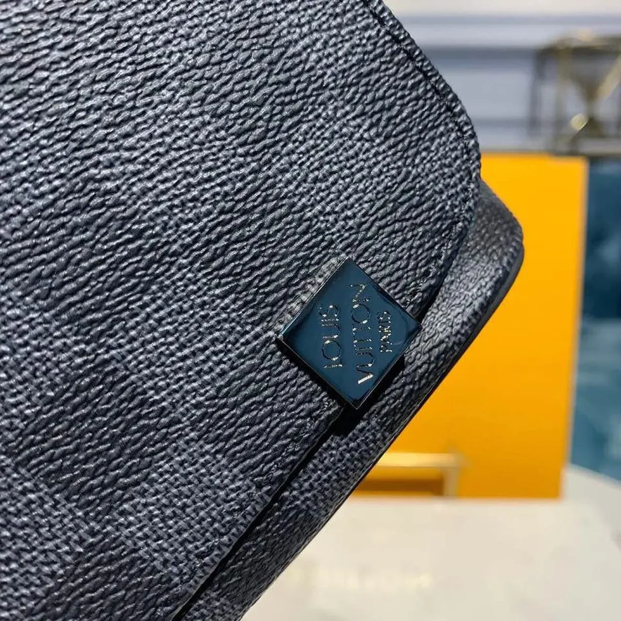 Louis Vuitton District PM Crossbody Bag / Damier Graphite Canvas Silver Hardware