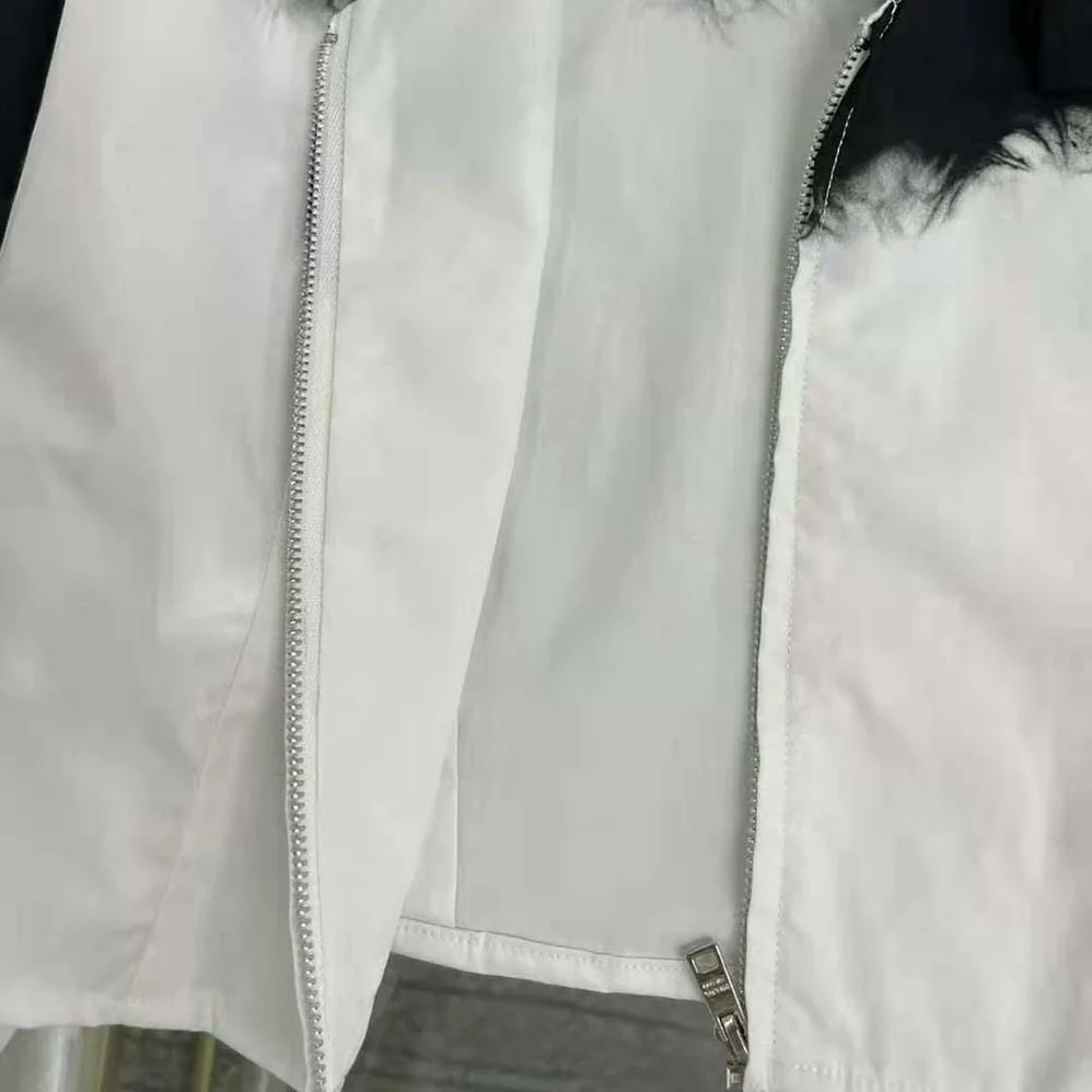 Prada Printed Poplin Crop Top for Women in White Prada Printed Poplin Crop Top for Women in White