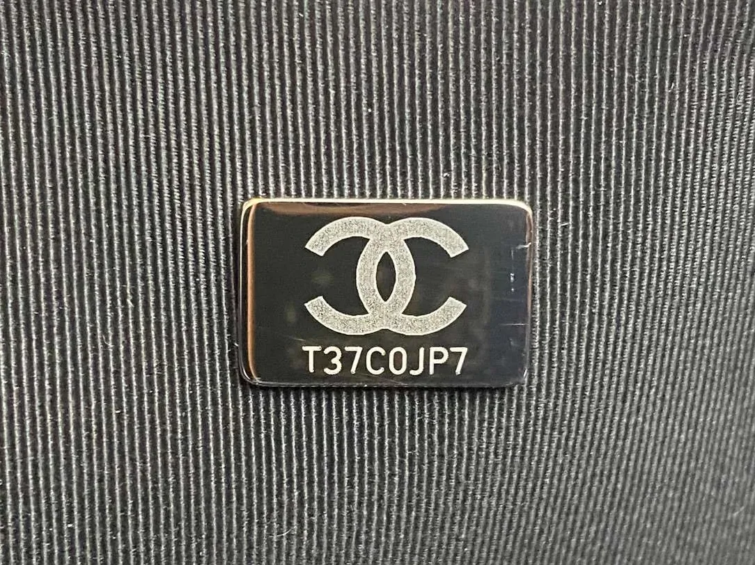 Chanel Airport Bag Silver in White/Black/Grey /