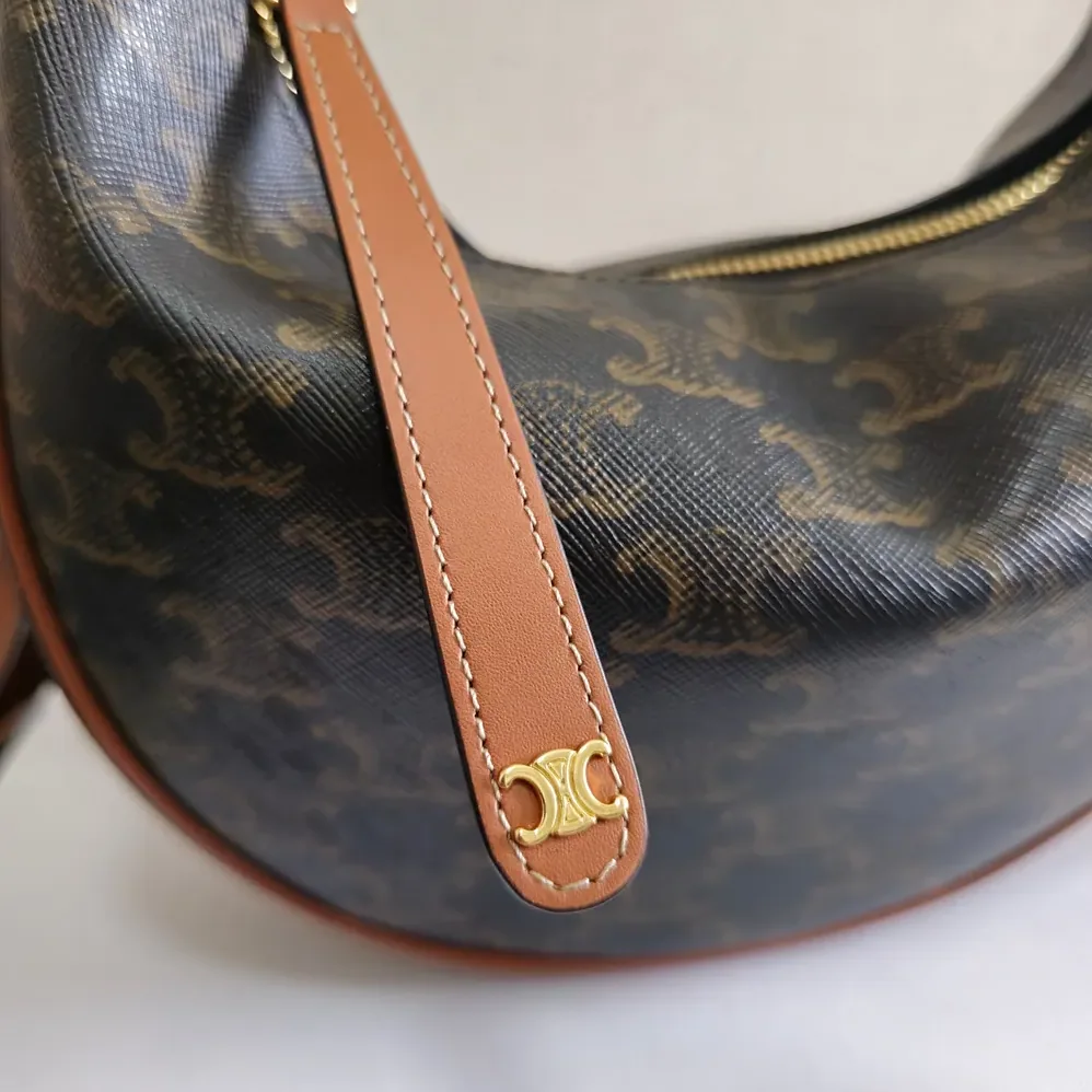 Celine Teen Celine Lulu in Triomphe Canvas and Calfskin for Women
