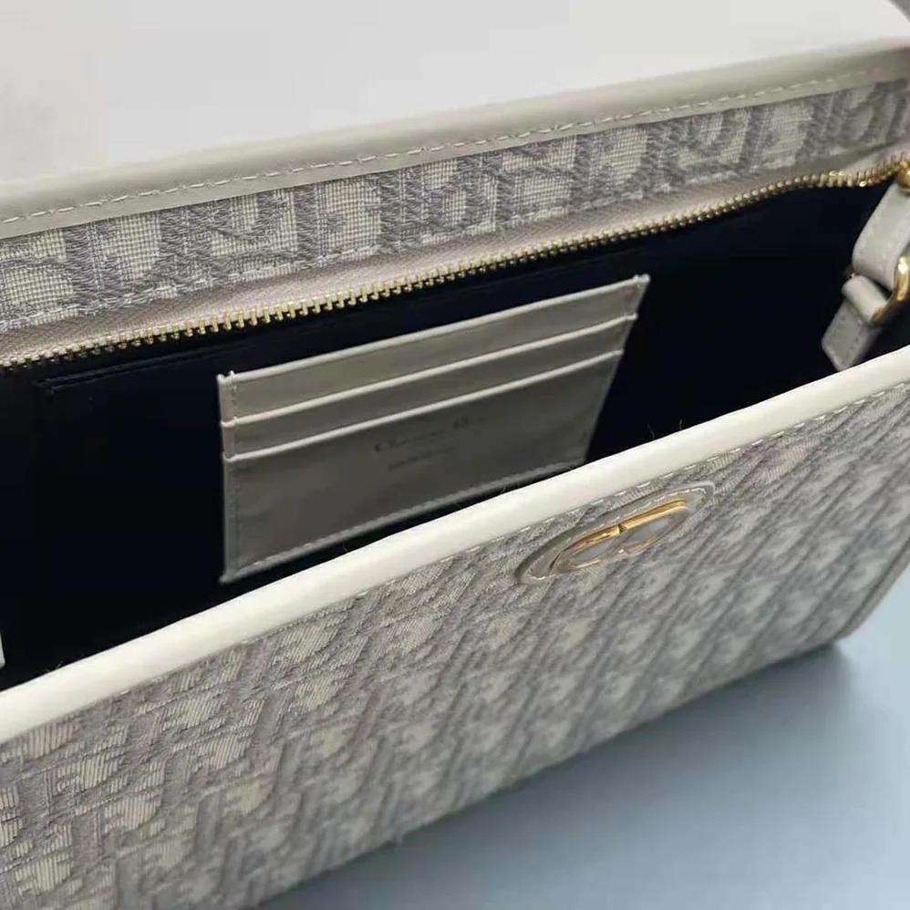 Dior Medium 30 Montaigne Pouch Gray Dior Oblique Jacquard for Women Dior Medium 30 Montaigne Pouch Gray Dior Oblique Jacquard for Women